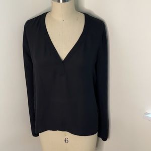 BCBGMaxAzria Black Top with a Lace Back
